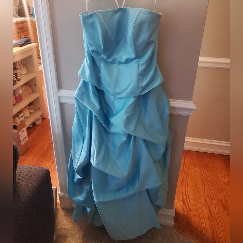 Blue Cinderella Prom Dress